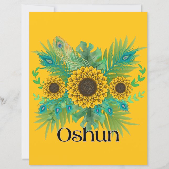 Oshun Goddess Sunblommor (Framsida)