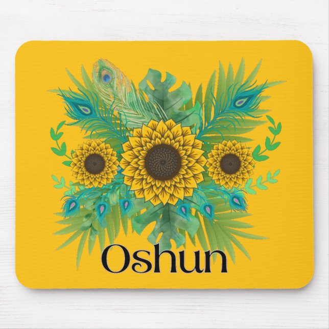 Oshun Goddess Sunblommor Musmatta (Framsidan)