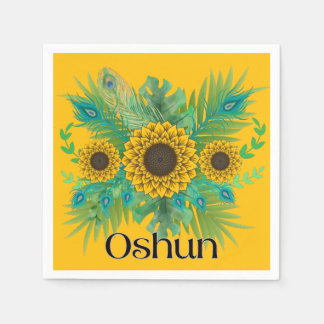 Oshun Goddess Sunblommor Pappersservett