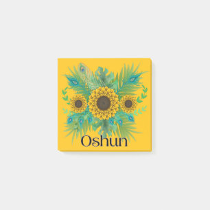 Oshun Goddess Sunblommor Post-it Block