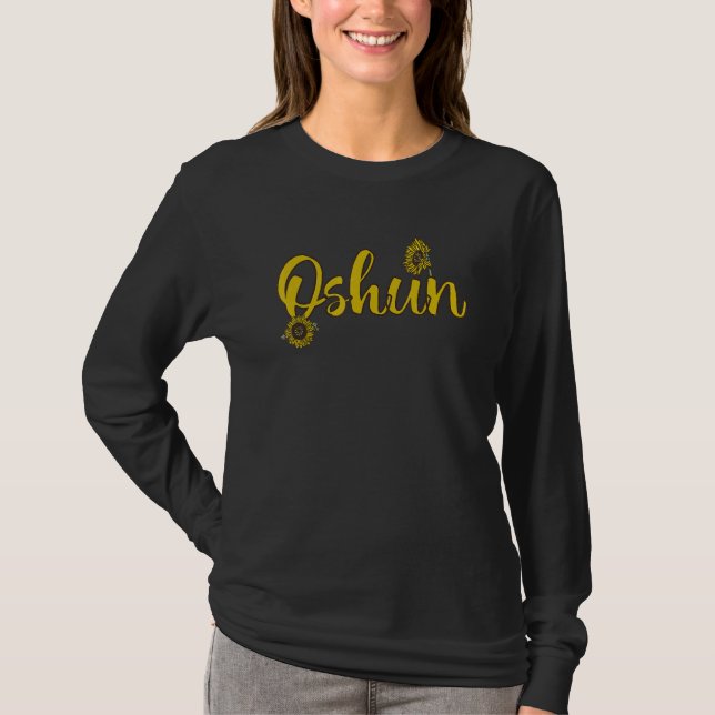 Oshun Orisha Goddess Ifa Santeria Cuba Yoruba Reli T Shirt (Framsida)