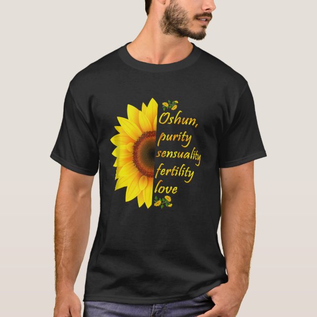 Oshun Orishas Goddess Oxum Ifa Yoruba Religion Hol T Shirt (Framsida)