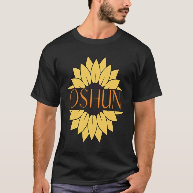 Oshun Soul guddess gudinna från den religiösa femi T Shirt (Framsida)