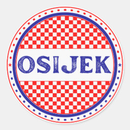 Osijek City Pride Emblem – Croatian Identity Runt Klistermärke