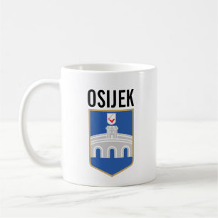 Osijek jackat av arm, Kroatien Kaffemugg