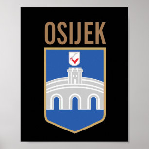 Osijek jackat av arm, Kroatien Poster