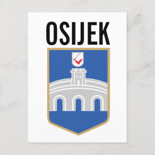 Osijek jackat av arm, Kroatien Vykort