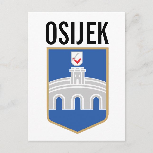 Osijek jackat av arm, Kroatien Vykort (Framsida)