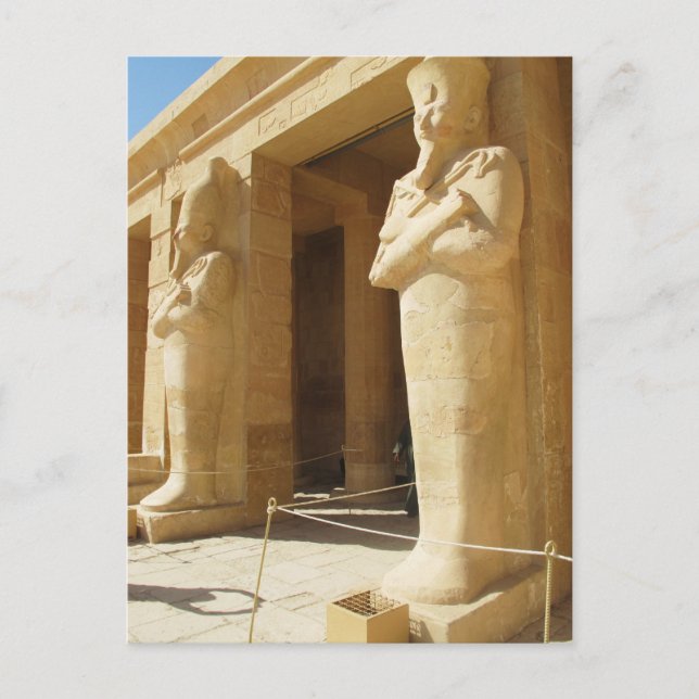 Osirianska statyer av Hatshepsut - kvinnlig faraoh Vykort (Framsida)