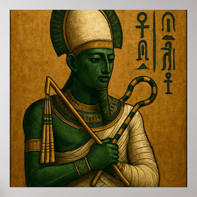 Osiris Egyptian Gud Poster Skriv ut (Framsidan)