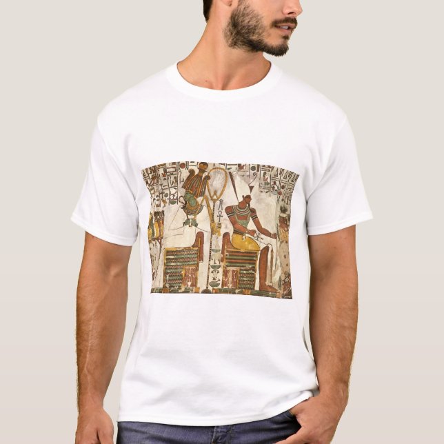 Osiris och Atum placerad with_Art av forntid T Shirt (Framsida)