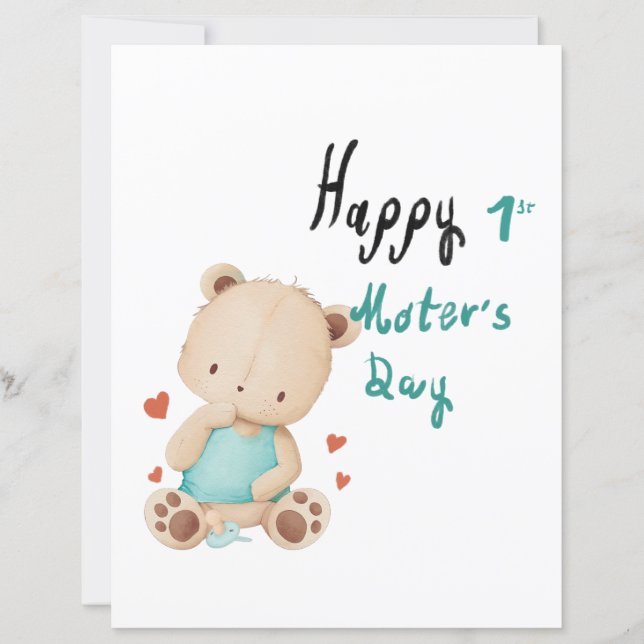 Osito bebé felicita el 1 día de la madre (Framsida)