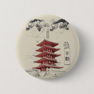 Oskakad - Traditionell japansk streetwear-design Knapp