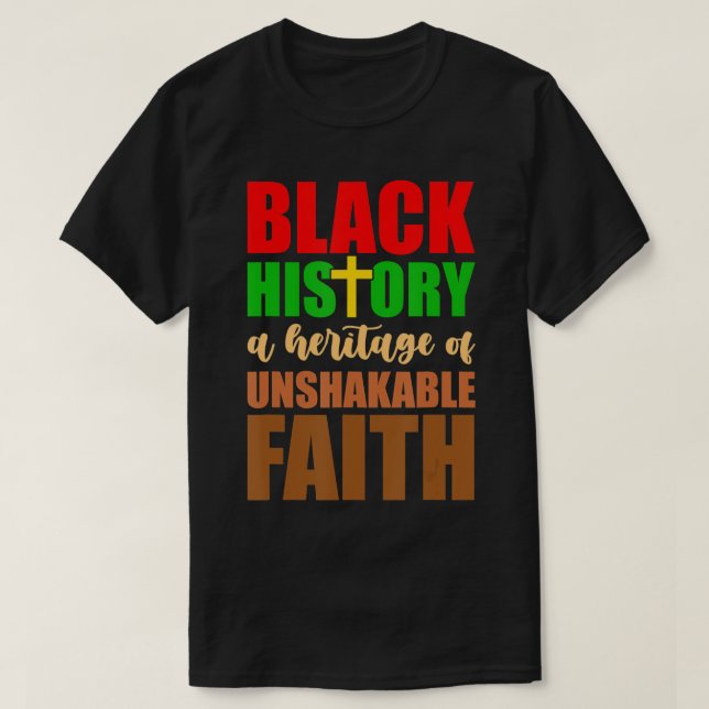 Oskakbar Faith Black History Month BLM Melanin T Shirt (Design framsida)