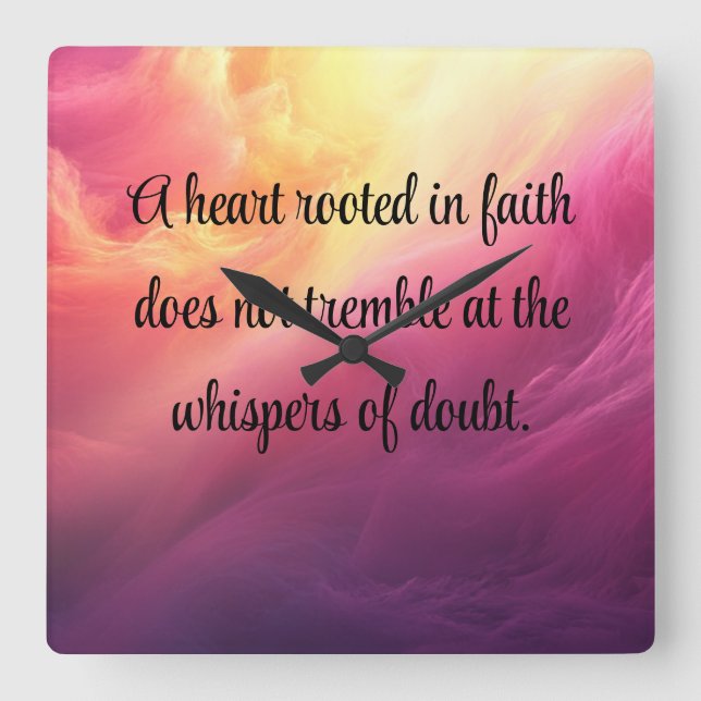 Oskakbar tro fyrkantig klocka (Framsida)