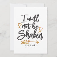 Oskakbar tro - Psalm 16:8 Christian Design