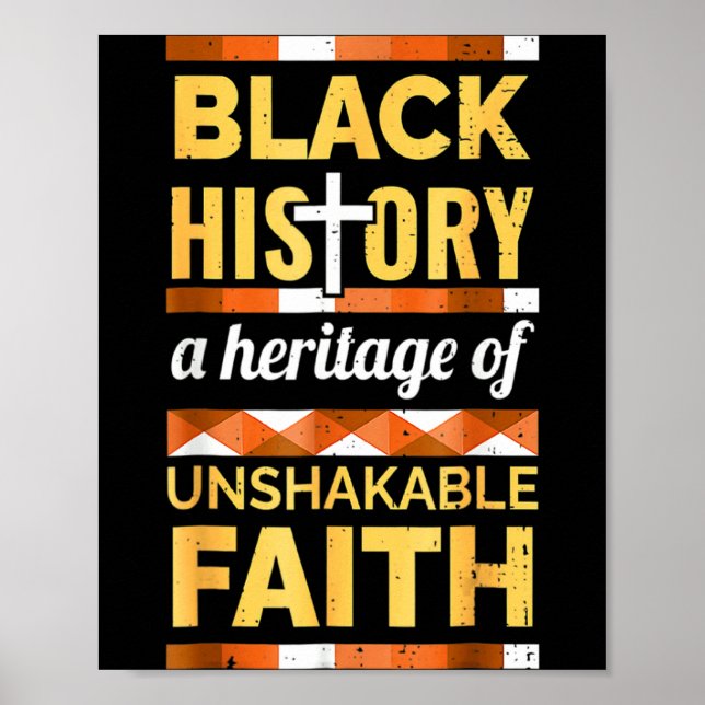 Oskaklig Tro Svarta Historiemånaden Blm Melanin  Poster (Framsidan)