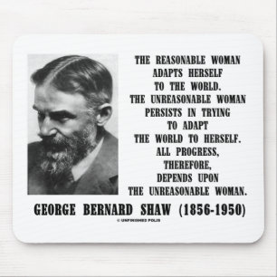 Oskäligt kvinnligt Progress G. B. Shaw Quote Musmatta