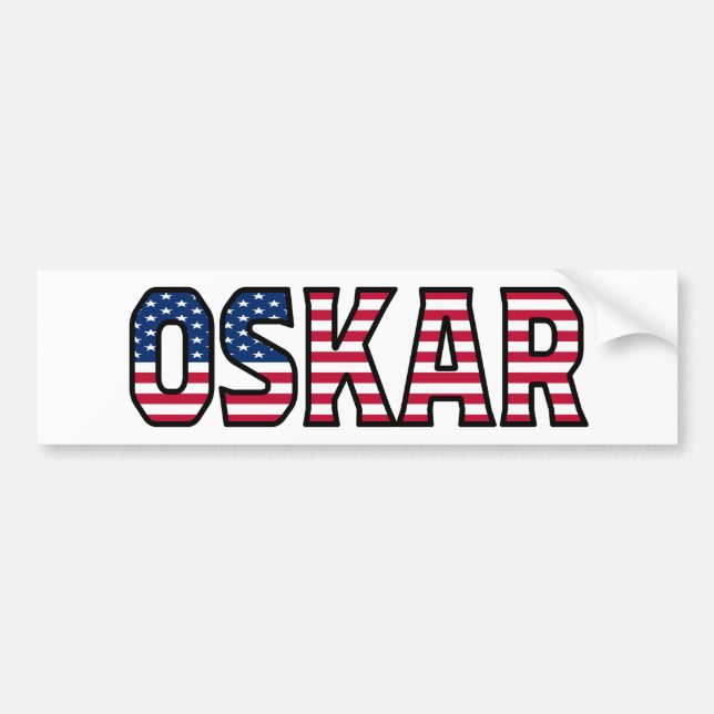 Oskar Namn Vorname USA Aufkleber Sticker Auto Bildekal (Framsidan)