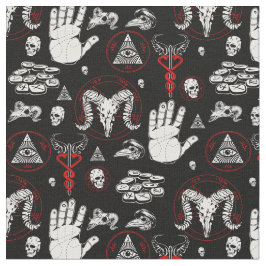 Oskärbar hallomellan alla öga-esoteriska runor röd tyg