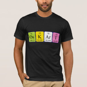 Oskari periodisk skjorta bord namn t-shirt