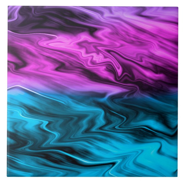 Oskarp bakgrundskript och blått kakelplatta (Framsidan)