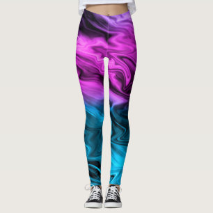 Oskarp bakgrundskript och blått leggings