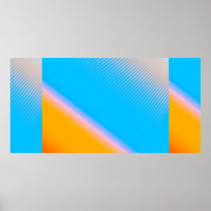 oskarp bild med färg-övertoningsdesign i nederkant poster