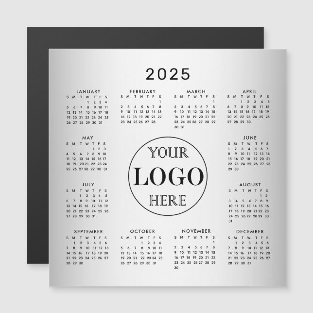 Oskarp Grått Bakgrund Anpassningsbar Logotyp 2025  (Fram/baksida)