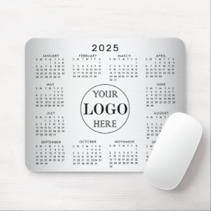 Oskarp Grått Bakgrund Anpassningsbar Logotyp 2025 Musmatta