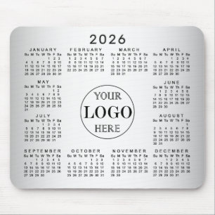 Oskarp Grått Bakgrund Anpassningsbar Logotyp 2026 Musmatta