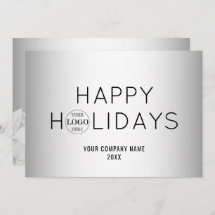 Oskarp Grått-Logotyp för företagskoncernverksamhet Julkort