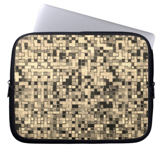 Oskarpa eller gyllene plattor med nyanser av grått laptop fodral (Framsidan)