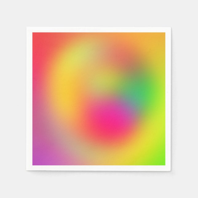 Oskärpa Färgrika 80-talsfärger Pappersservett (Framsidan)
