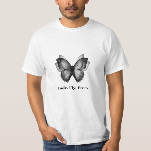 Oskärpa Fjäril – Abstrakt Rörelse Tee T-Shirt (Framsida)