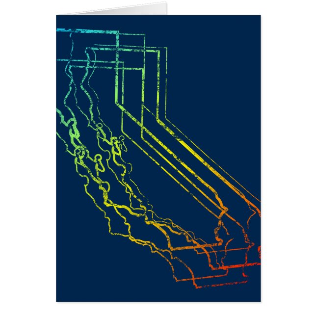 oskärpa för kalifornia-pride hälsningskort (Framsidan)