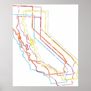 oskärpa för kalifornia-pride poster