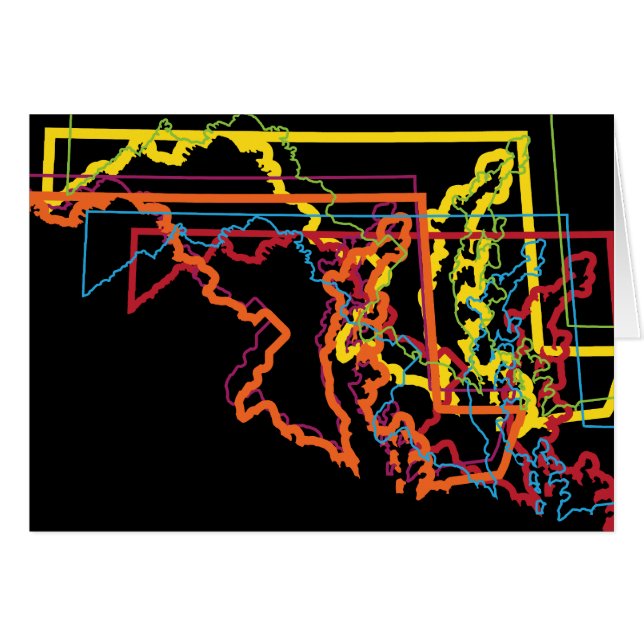 oskärpa för maryland-pride hälsningskort (Framsidan Horizontal)