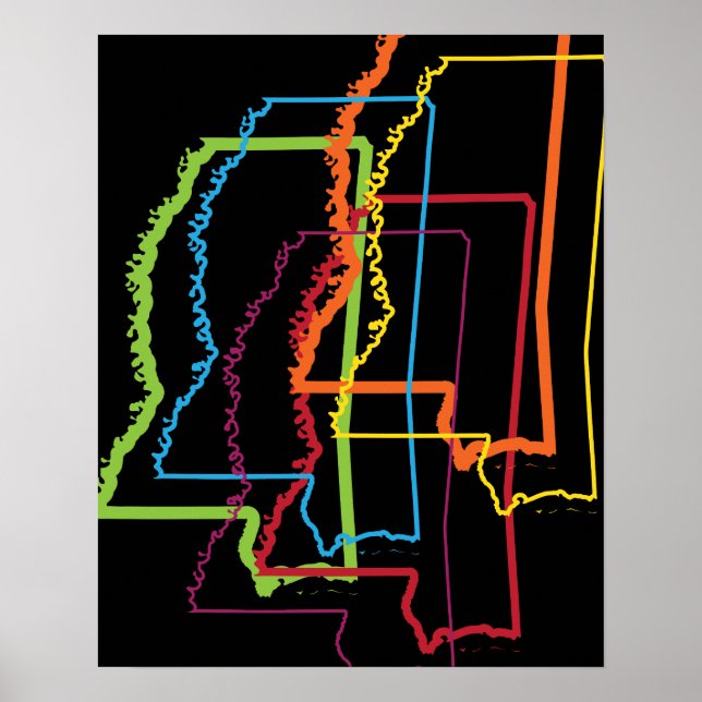 oskärpa för mississippi-pride poster (Framsidan)