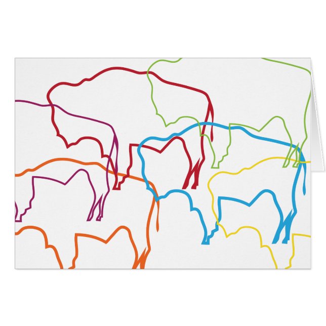 oskärpa för pride av vakuumbison hälsningskort (Framsidan Horizontal)