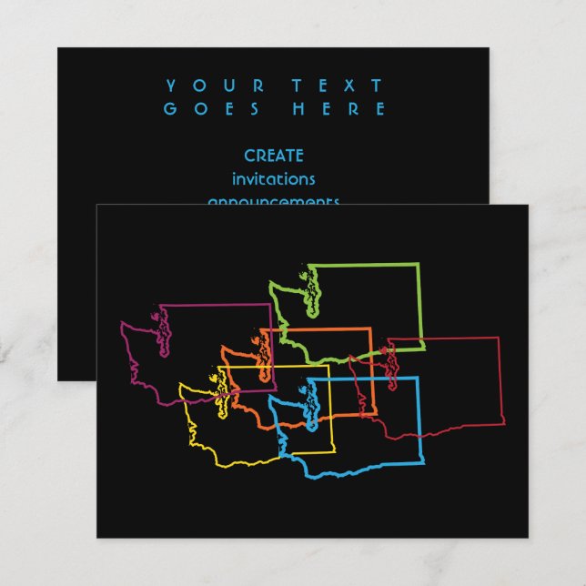 oskärpa för pride i tvättington inbjudningar (Fram/baksida)