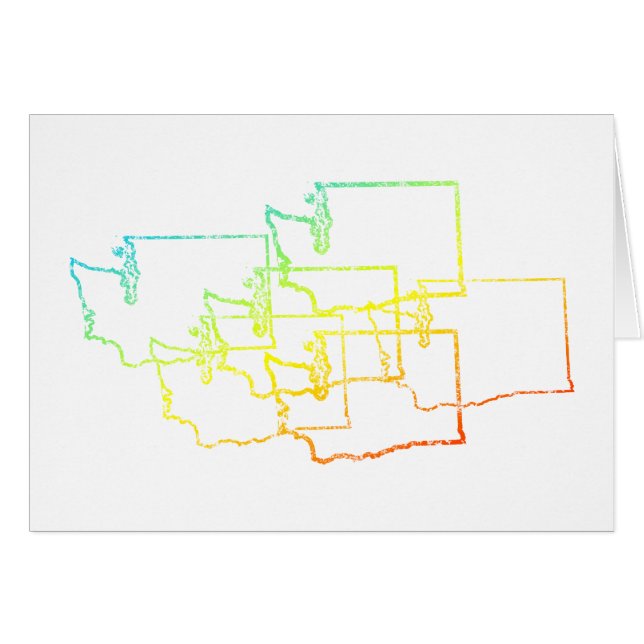 oskärpa för tvättingskill hälsningskort (Framsidan Horizontal)