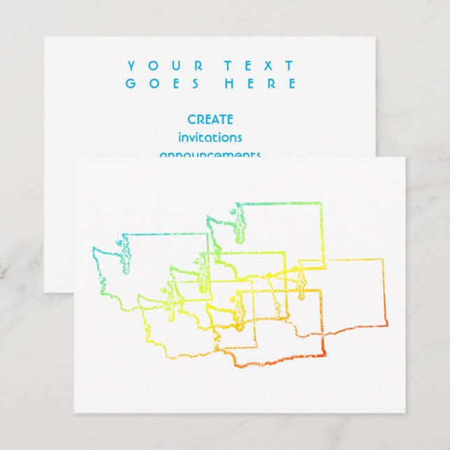 oskärpa för tvättingskill inbjudningar (Fram/baksida)