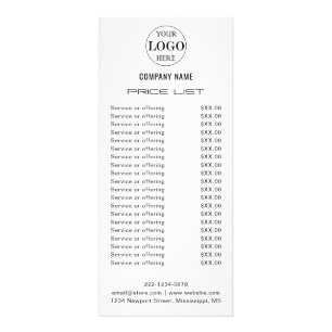 Oskärpa Grå Bakgrund Logo Företag Prislista Reklamkort