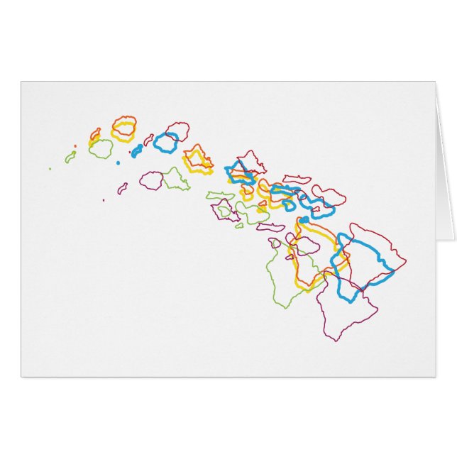 oskärpa i hawaii-pridet hälsningskort (Framsidan Horizontal)