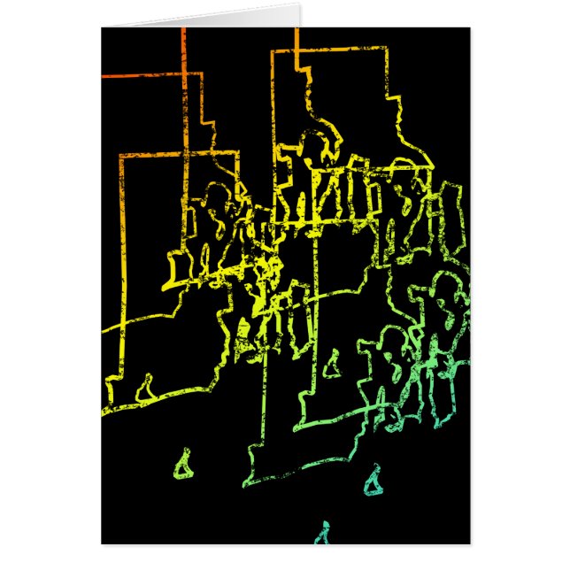 Oskärpa i rhode island hälsningskort (Framsidan)