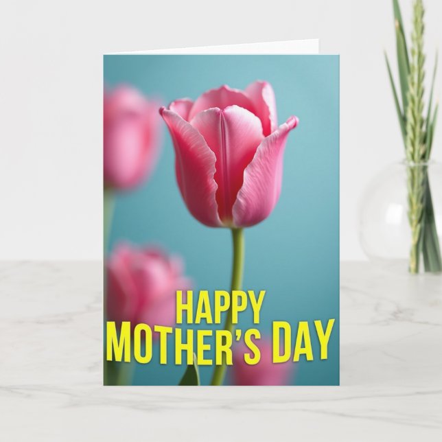 Oskärpt blomsterhälsningskort kort (Framsida)