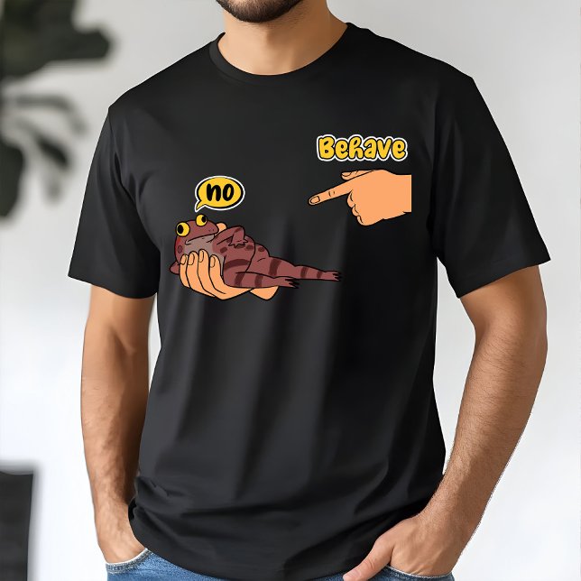 Oskicklig Groda Rolig Groda Meme Uppför Er Inte Te T Shirt (Skapare uppladdad)
