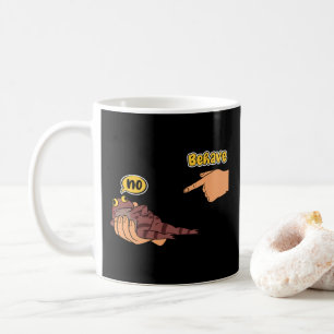 Osklig groda Rolig groda meme Uppför dig inte Teck Kaffemugg