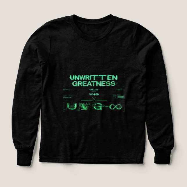 Oskriven Storhet Neon Cyberpunk Flickor T-Shirt (Design framsida)